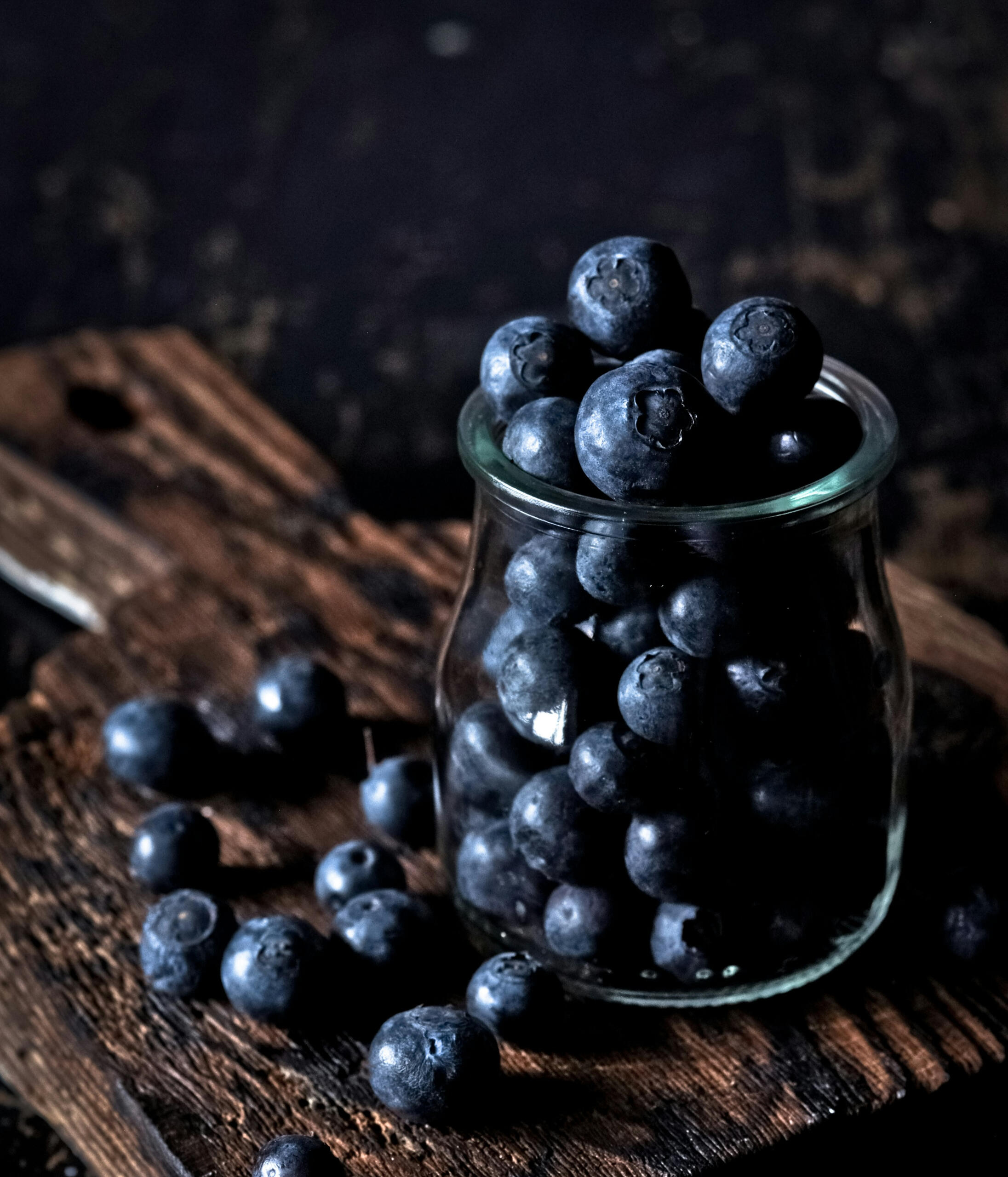 Image of blueberry topper for cottage cheese curds.